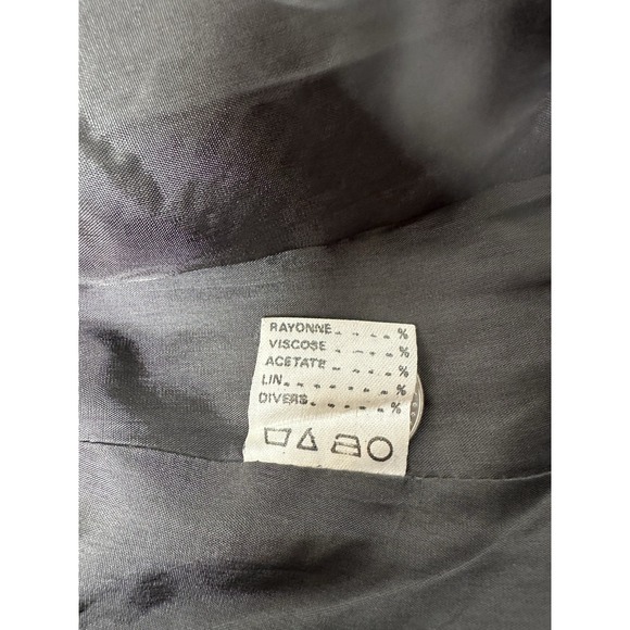 Vintage Womens Jacket 70s Ted Lapidus Dress Paris Made In France, Blue Size 44 L - Picture 9 of 12